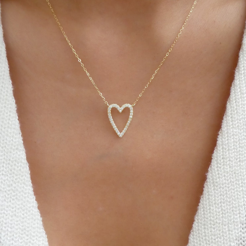 Crystal Kim Heart Necklace