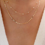 White Bead & Link Necklace