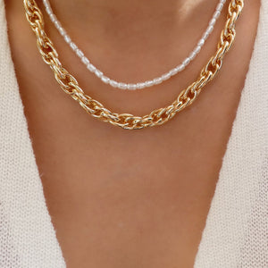 Justina Pearl & Link Necklace