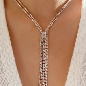 Crystal Gale Drop Necklace
