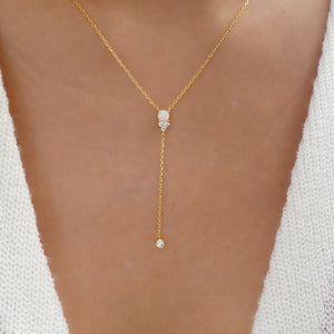 18K Opal Drop Necklace