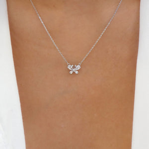 Helena Butterfly Necklace (Silver)