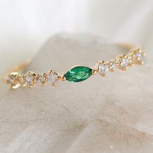 Crystal Lela Ring (Emerald)