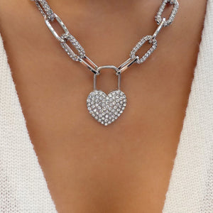 Silver Amy Heart Necklace