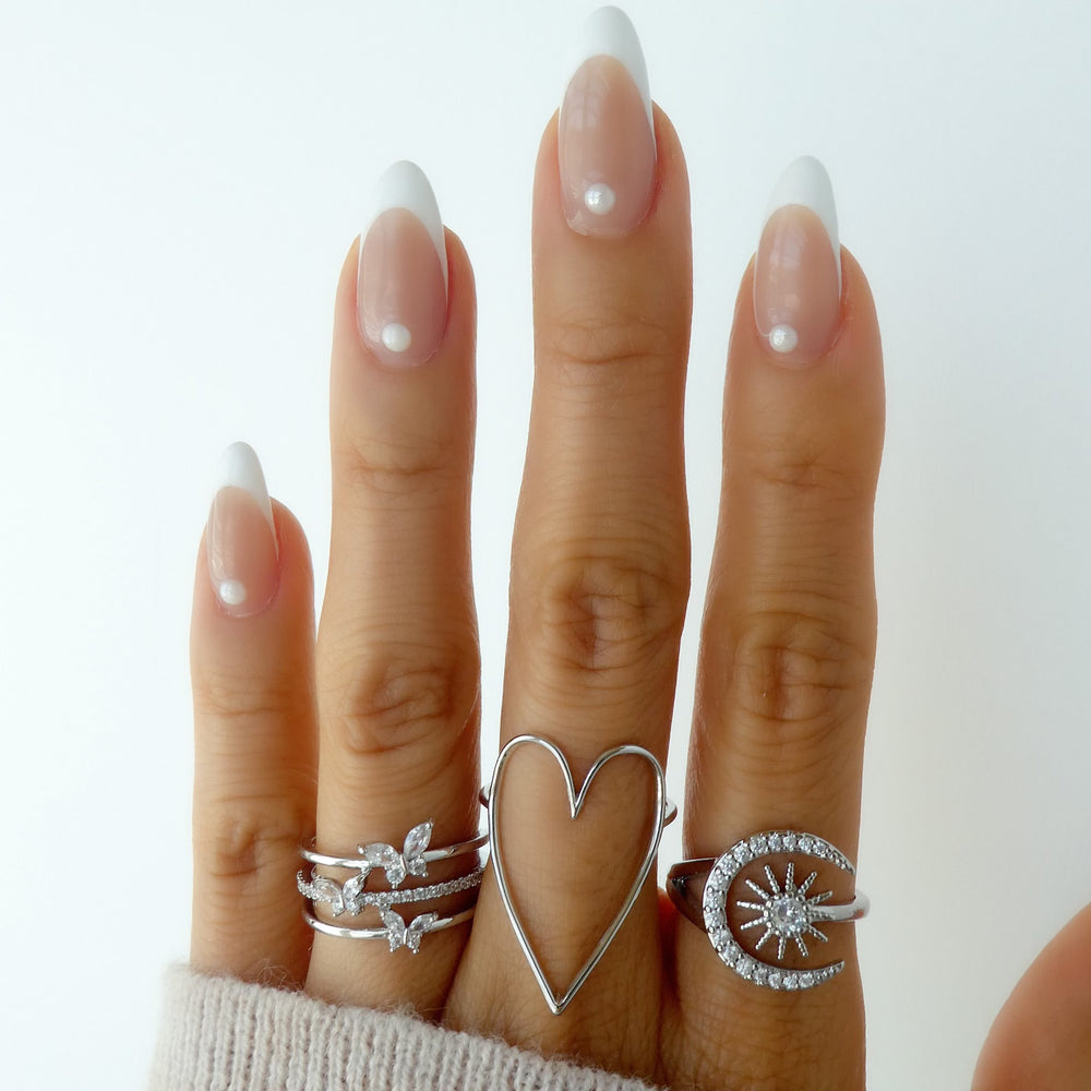 Simple Heart Ring (Silver)