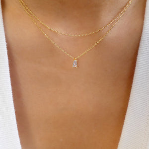 Simple Crystal Drop Necklace