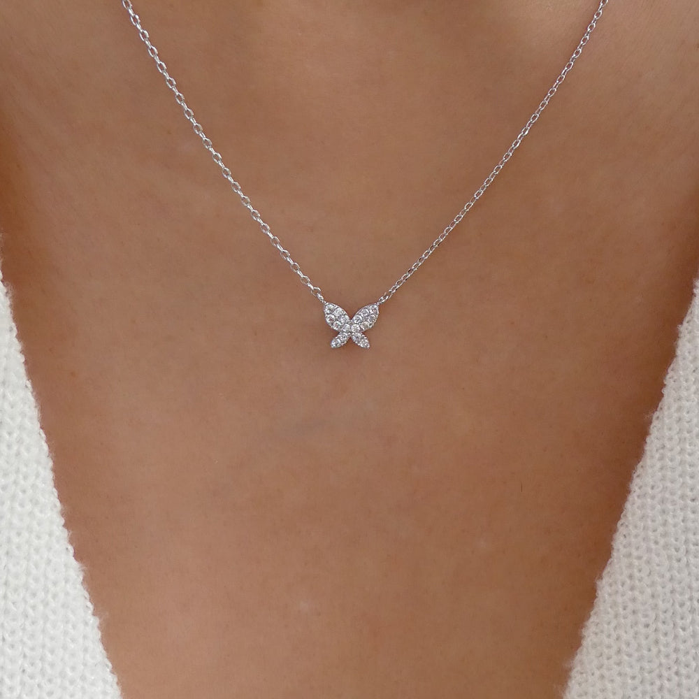 Silver Ada Butterfly Necklace