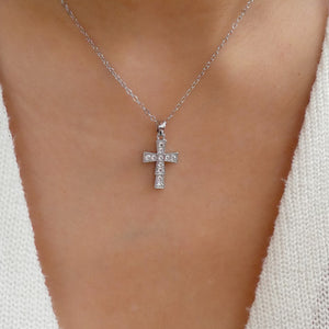 Alina Cross Necklace (Silver)