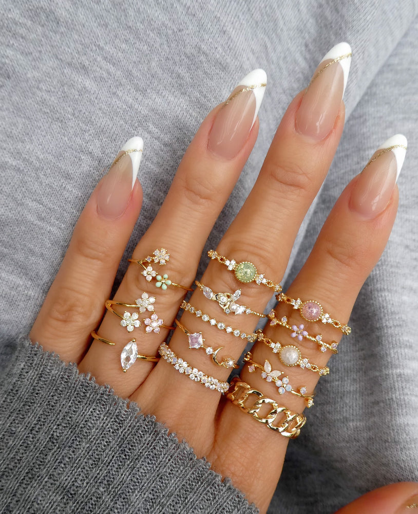 Mini Pearl & Crystal Ring