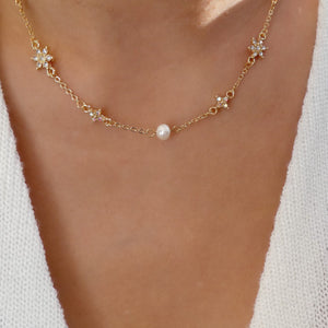 Pearl & Star Necklace