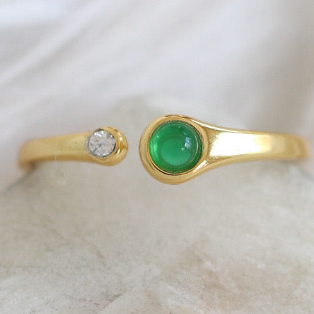 Green Pebble Ring