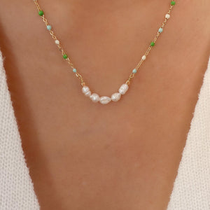 Green Cynthia Pearl Necklace