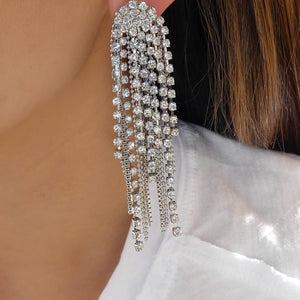 Crystal Clarice Earrings (Silver)