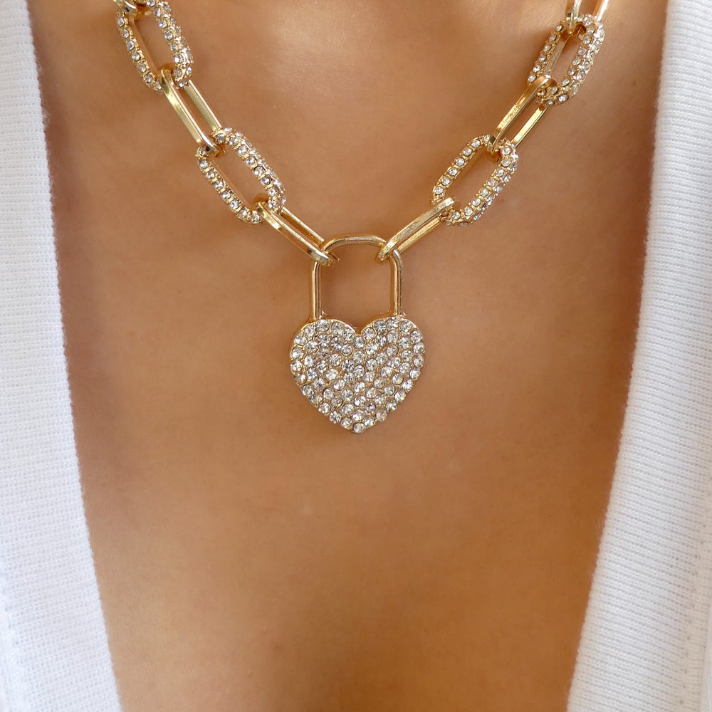 Crystal Amy Heart Necklace