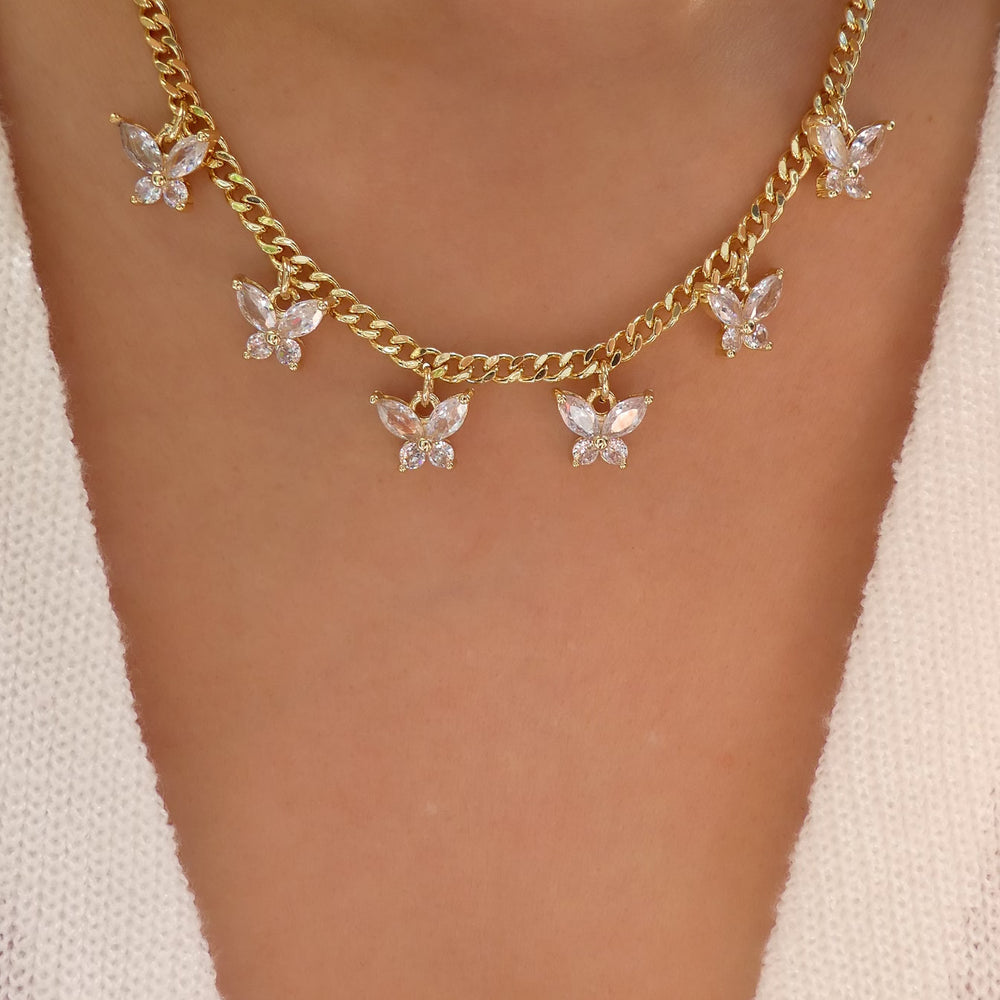 Crystal Venice Butterfly Necklace