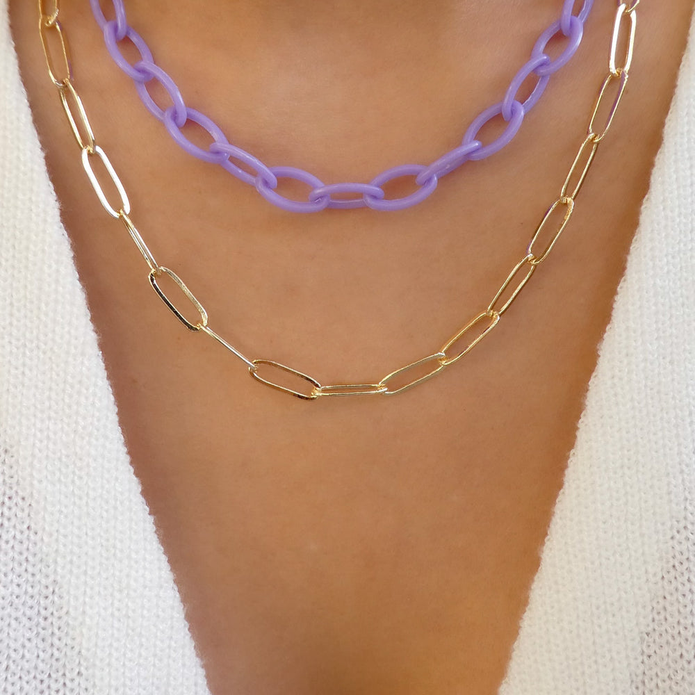 Purple Cara Chain Necklace