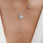 Willa Butterfly Necklace (Silver)