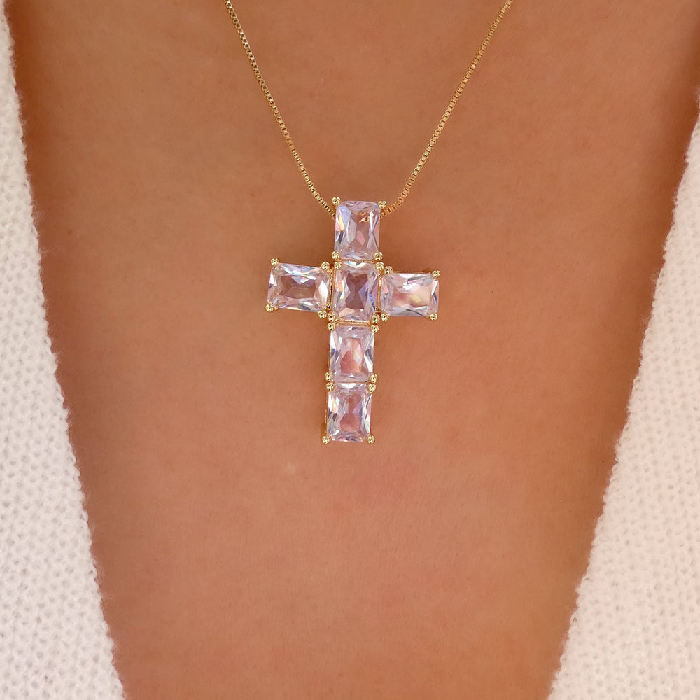 Crystal Cameron Cross Necklace