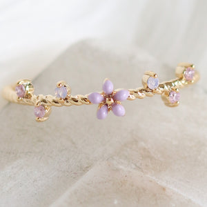 Mini Purple Flower Ring