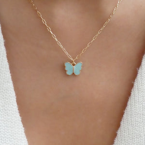 Turquoise Brynn Butterfly Necklace