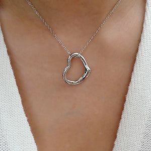 Amara Heart Necklace (Silver)