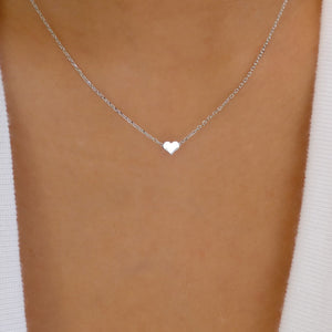 Mini Eva Heart Necklace (Silver)
