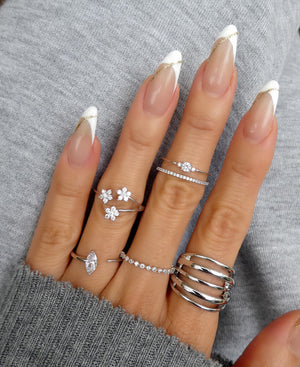 Crystal Cheryl Ring (Silver)