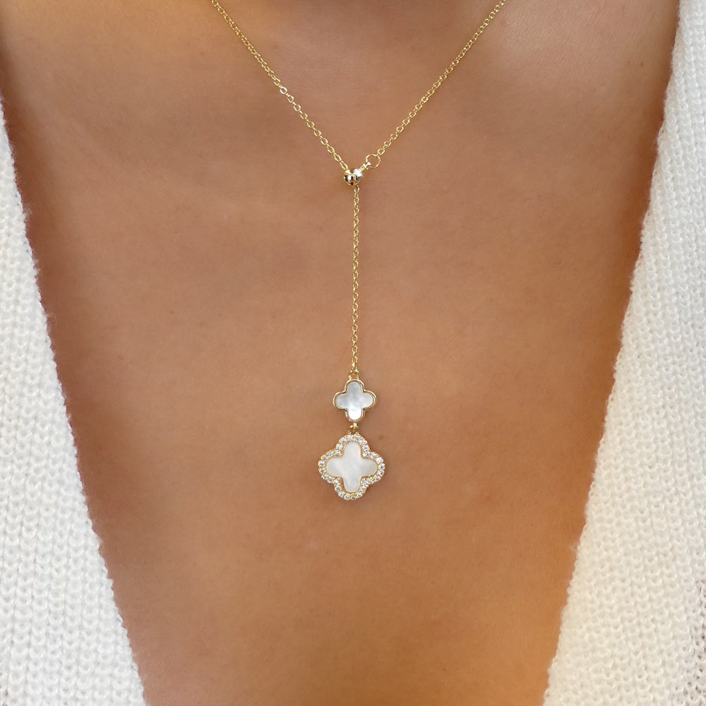 White Crystal Steffy Necklace