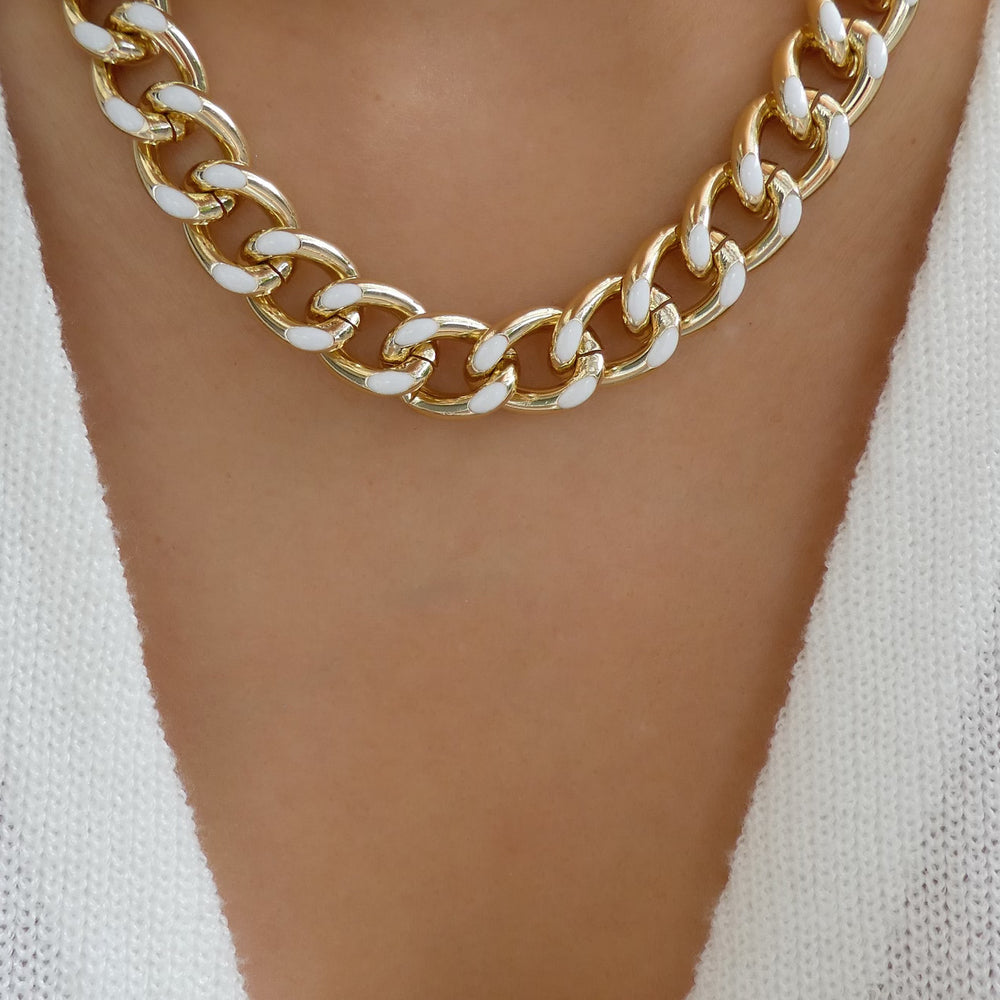White Callie Chain Necklace