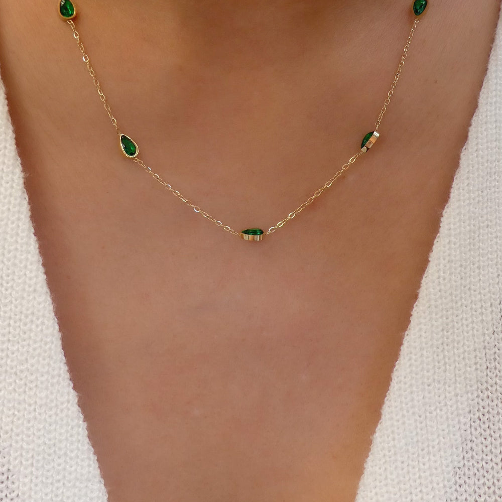 Crystal Juliette Necklace (Emerald)