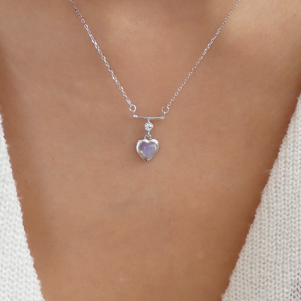 Jayla Heart Necklace (Silver)