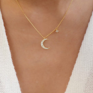 Amora Moon & Star Necklace