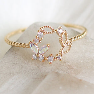 Mini Butterfly Circle Ring