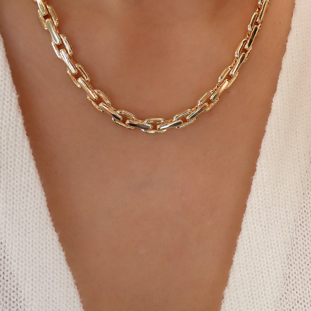Amber Link Necklace
