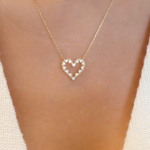 Crystal Bonnie Heart Necklace
