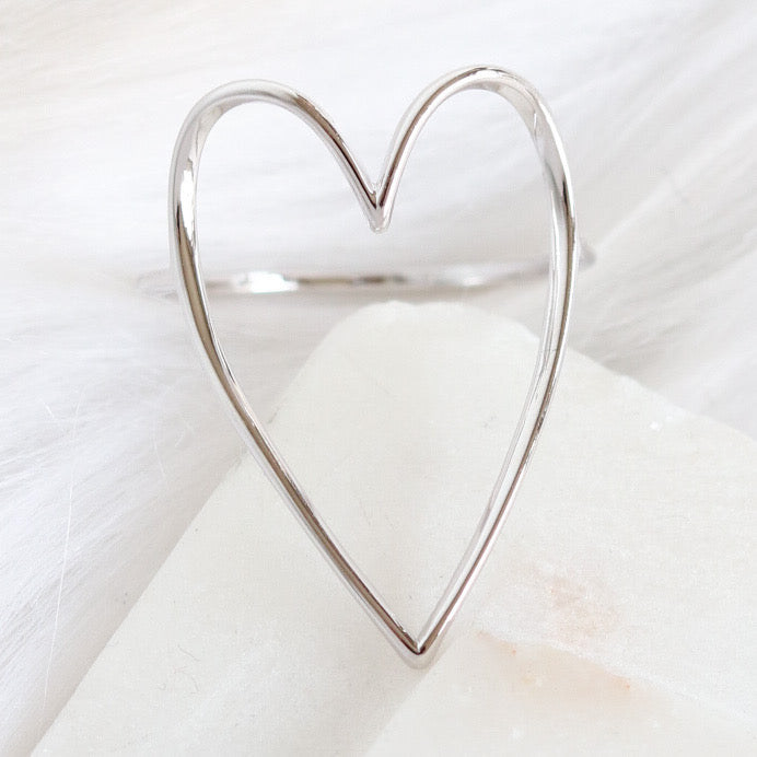 Simple Heart Ring (Silver) – Love Stylize