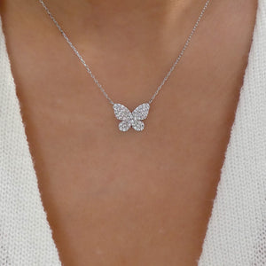 Akina Butterfly Necklace (Silver)