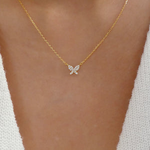 18k Gold Plated Butterfly Necklaces Butterfly Pendant 