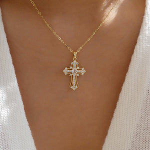 Crystal Simone Cross Necklace