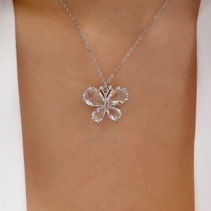 Blakely Butterfly Necklace (Silver)