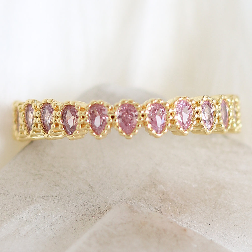 Crystal Portia Ring (Light Pink)