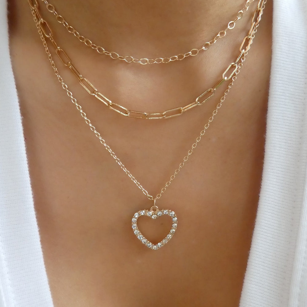 Crystal Janette Heart Necklace