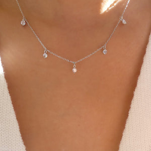 Crystal Tammie Necklace (Silver)