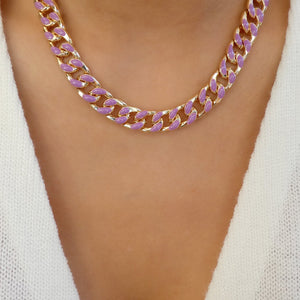 Purple Racer Chain Necklace