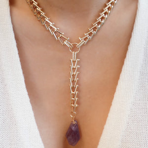 Purple Stone Necklace