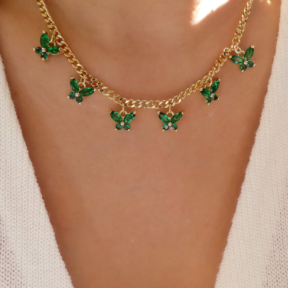 Emerald Venice Butterfly Necklace