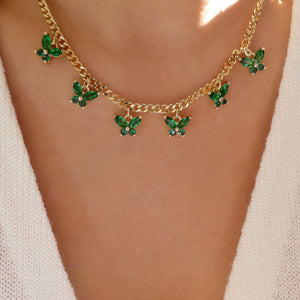 Emerald Venice Butterfly Necklace