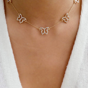Crystal Gracie Butterfly Necklace