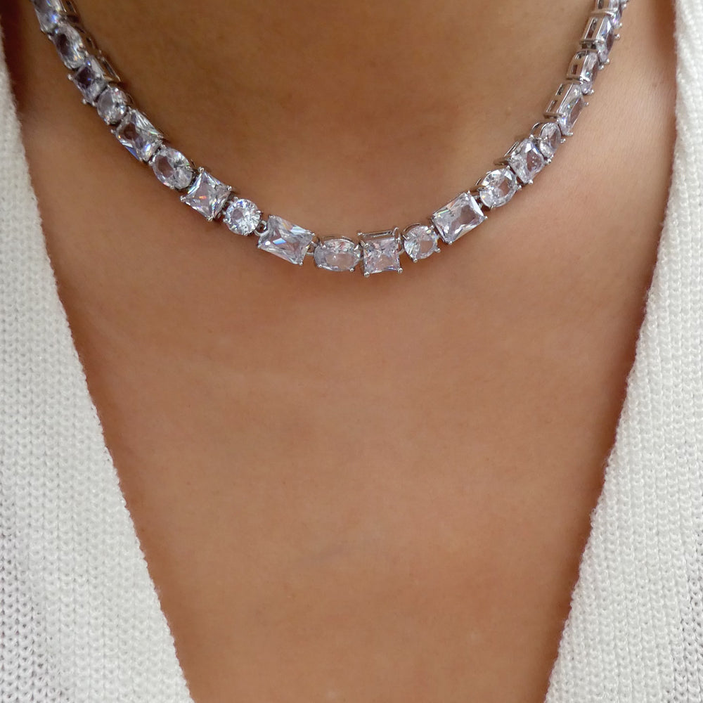 Crystal Felicity Necklace (Silver)