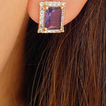 Purple Olivier Earrings